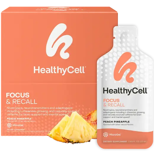 The white box of HealthyCell Focus & Recall, from the seller's photograph